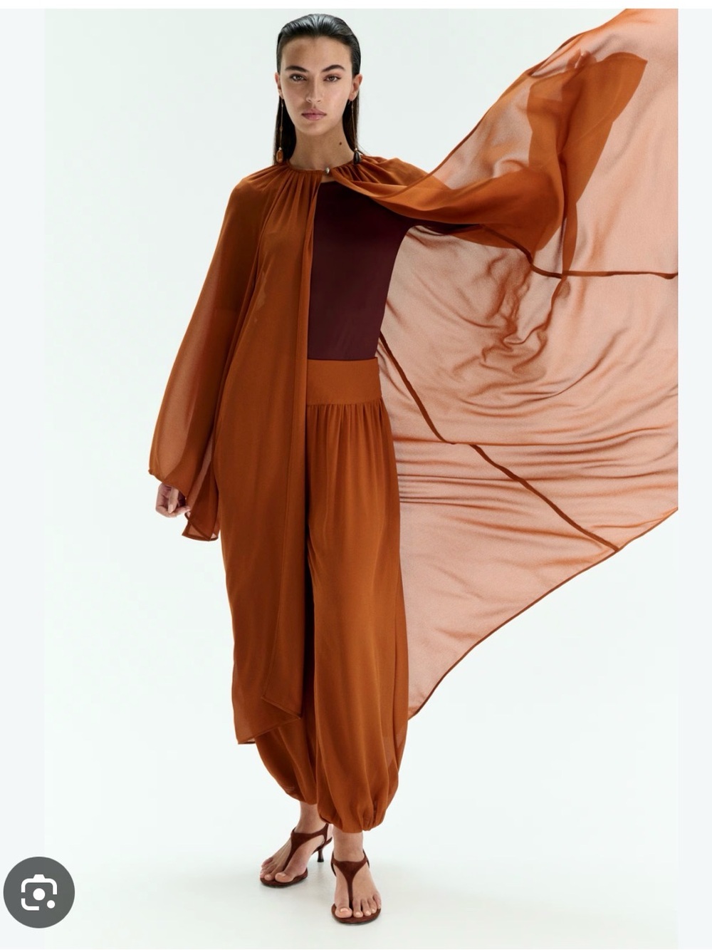 H&M Limited Edition Sheer Kaftan with Balloon Pants set